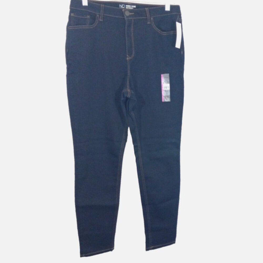 No Boundaries Women’s Jeans Size 17 Juniors High Rise Skinny Blue Denim NWT
